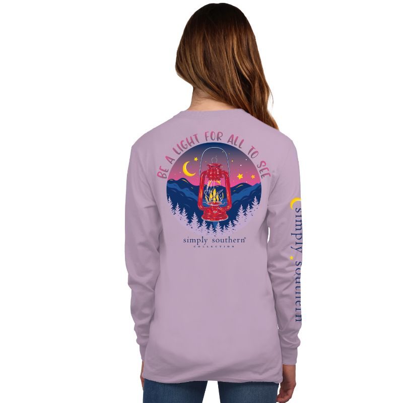 Simply Southern Be a Light For All To See Lantern Long Sleeve Tee