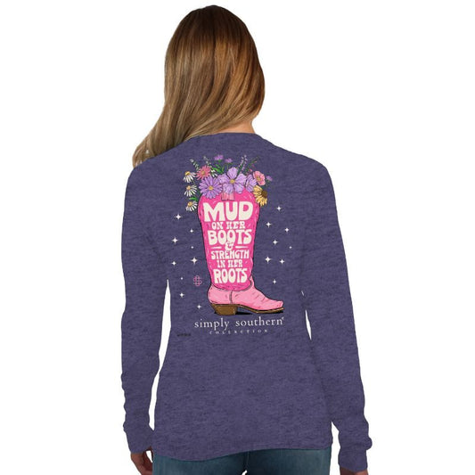 Simply Southern Mud On Her Boots Long Sleeve Tee