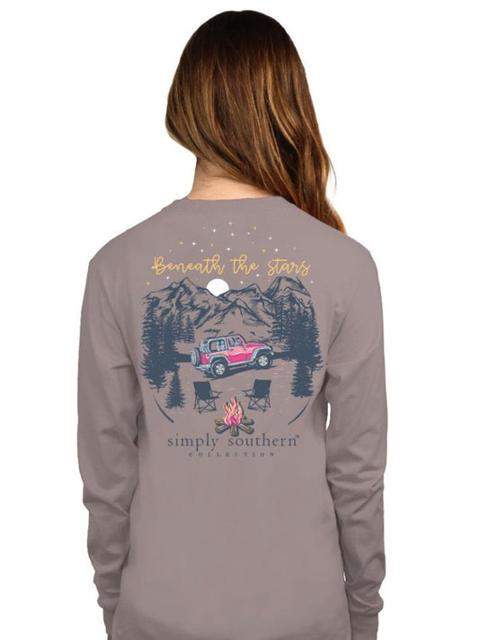 Simply Southern Beneath the Stars Jeep Long Sleeve Tee