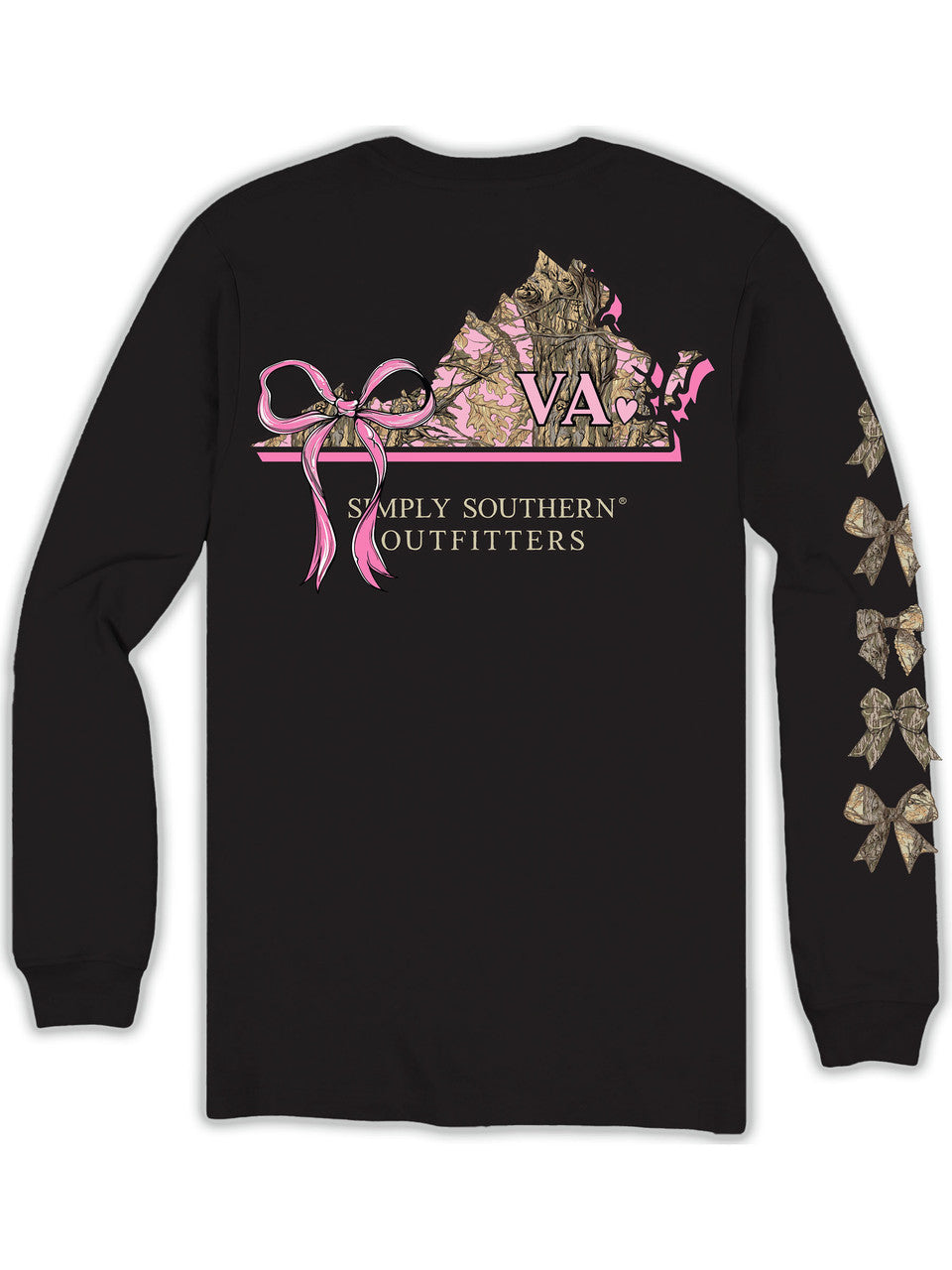 Simply Southern Camo VA State Long Sleeve Tee