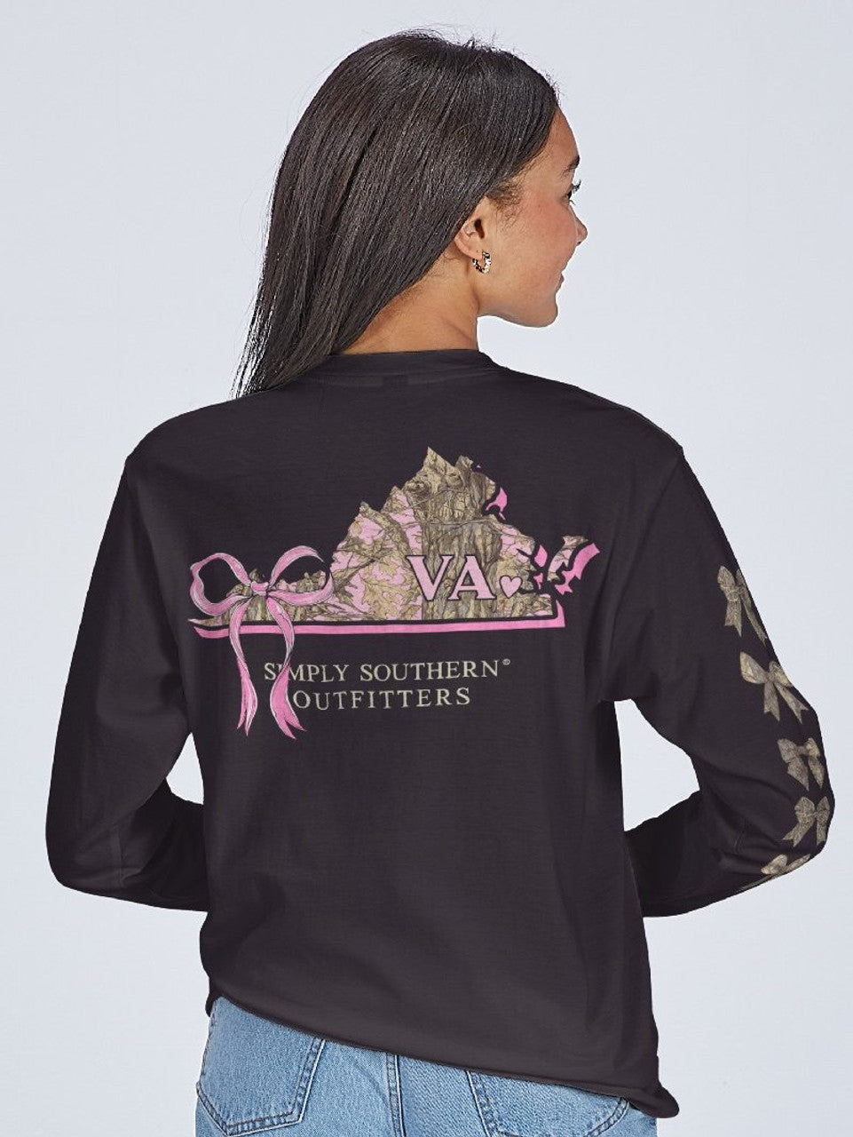 Simply Southern Camo VA State Long Sleeve Tee
