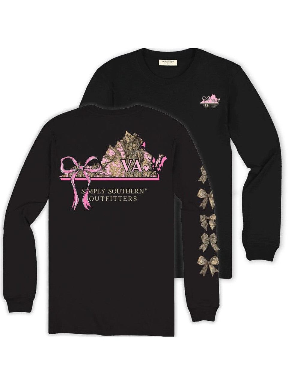 Simply Southern Camo VA State Long Sleeve Tee
