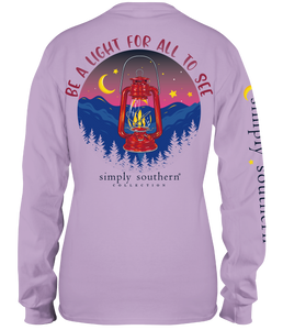 Simply Southern Be a Light For All To See Lantern Long Sleeve Tee