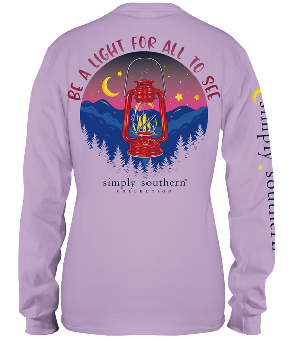 Simply Southern Be a Light For All To See Lantern Long Sleeve Tee