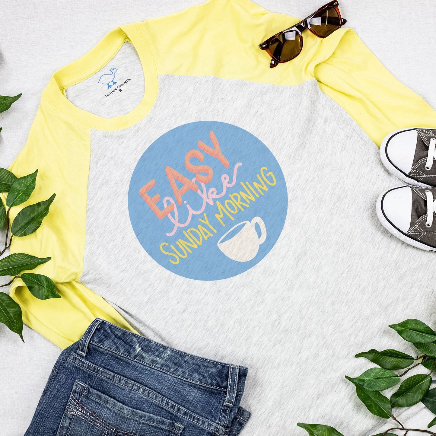 Easy Like Sunday Morning Raglan Tee