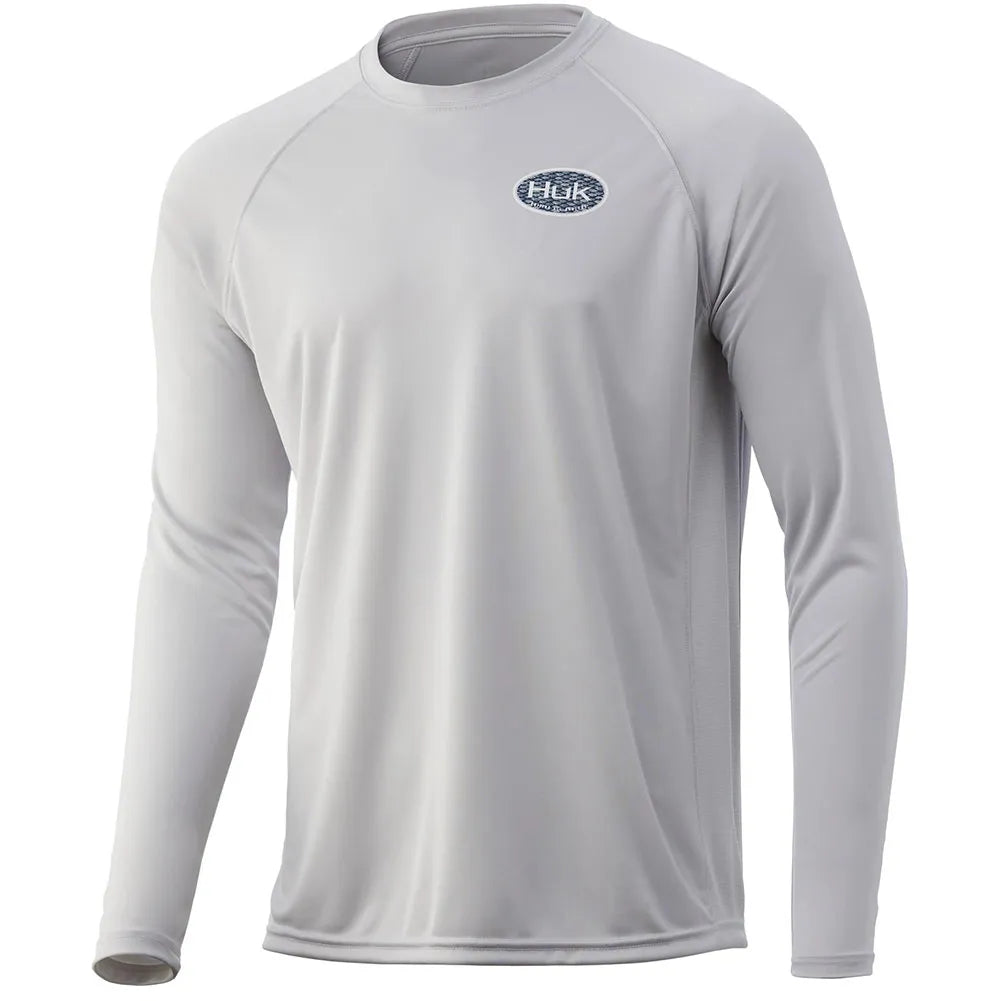 Huk Men's Scaled Logo Pursuit Long Sleeve