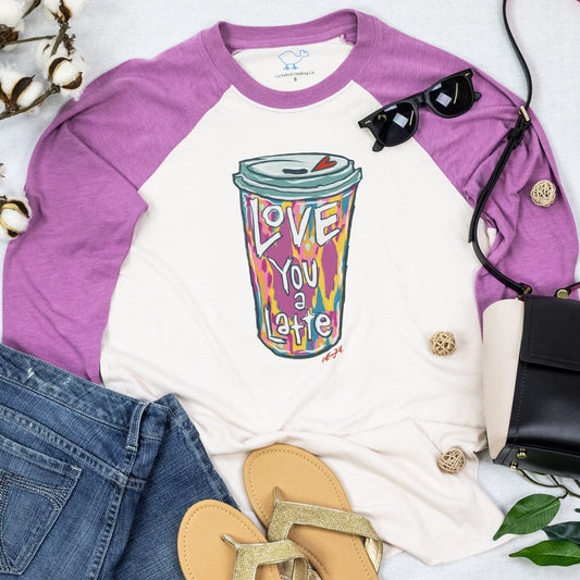 Love You a Latte Raglan Tee