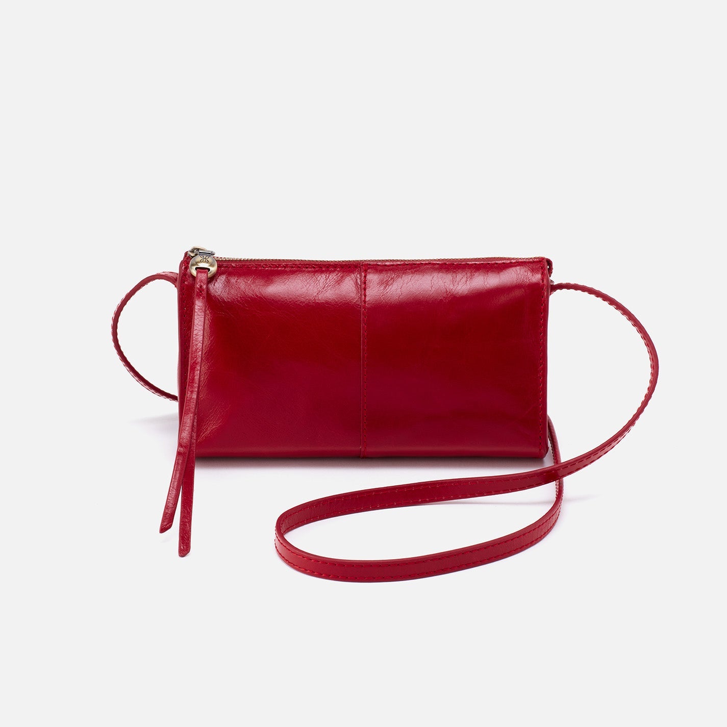 Hobo Jewel Crossbody Crimson Leather