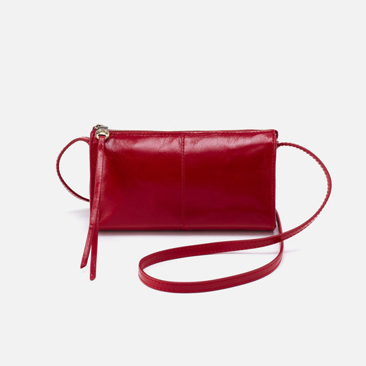 Hobo Jewel Crossbody Crimson Leather