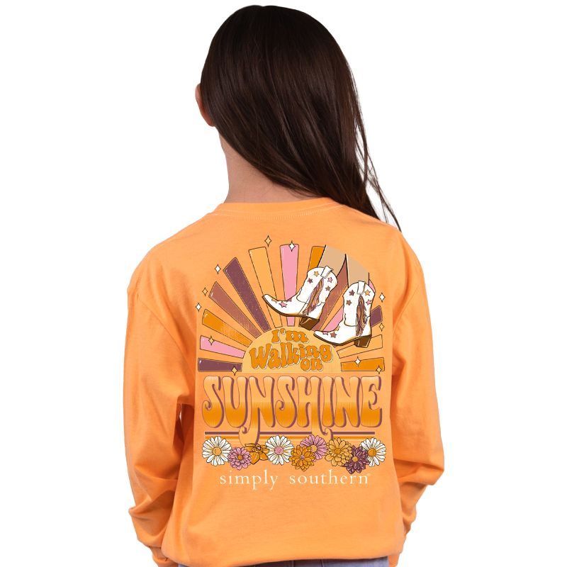 Youth Simply Southern I'm Walking on Sunshine Long Sleeve Tee