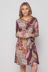 BURGUNDY MAUVE DRESS SALE