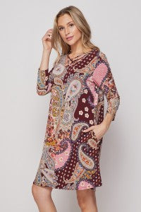 BURGUNDY MAUVE DRESS SALE