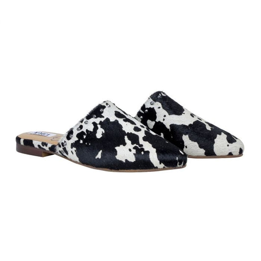 Myra Slip On Shoe Black and White Cow Print