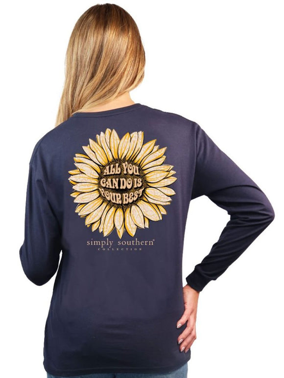Simply Southern Best Sunflower Long Sleeve Tee