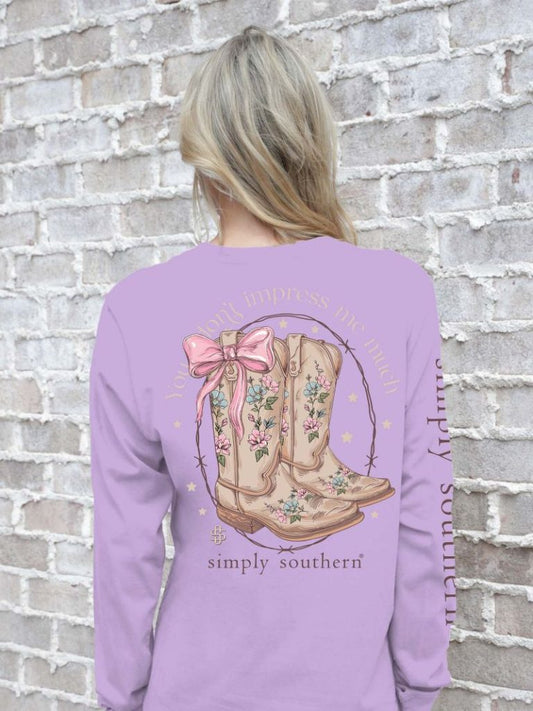 Simply Southern You Don't Impress Me Much Long Sleeve Tee