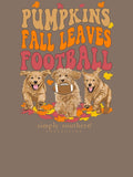 Simply Southern Pumpkins Fall Leaves Football Long Sleeve Tee