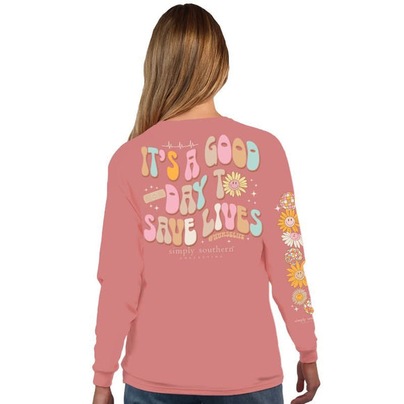 Simply Southern It's A Good Day to Save Lives Long Sleeve Tee