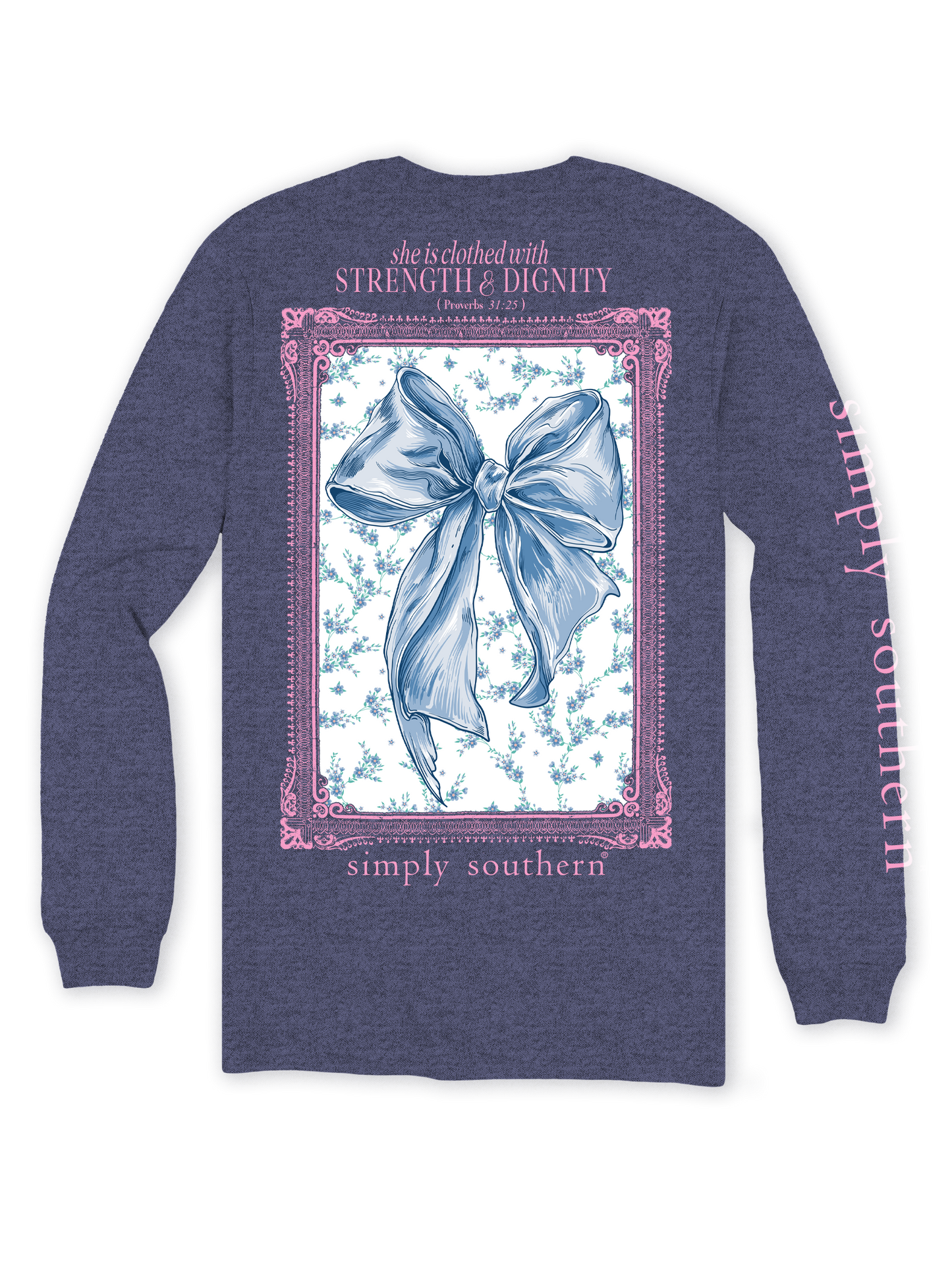 Simply Southern Bow She Is Long Sleeve Tee