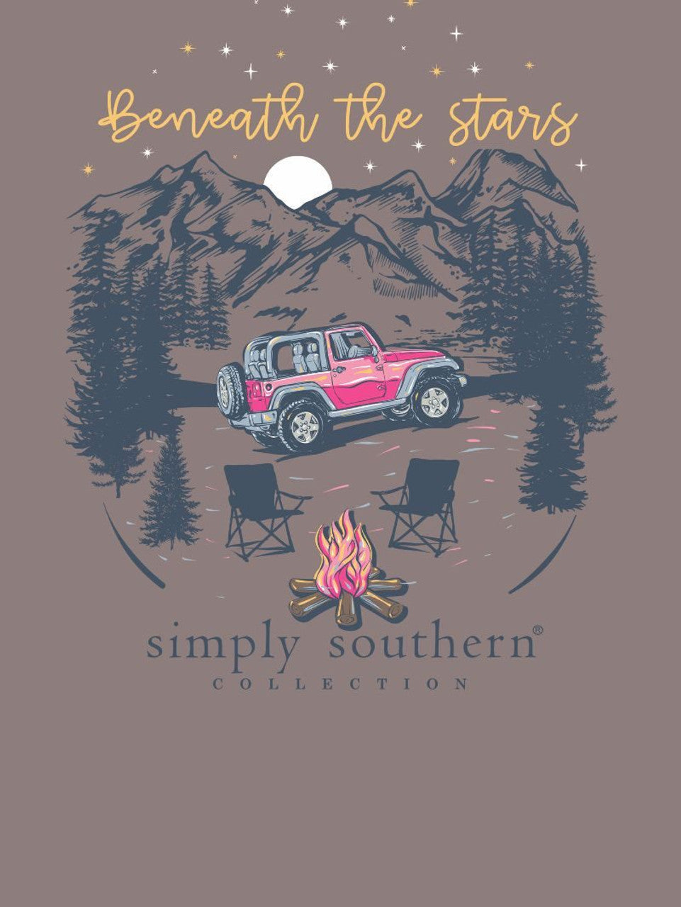 Simply Southern Beneath the Stars Jeep Long Sleeve Tee