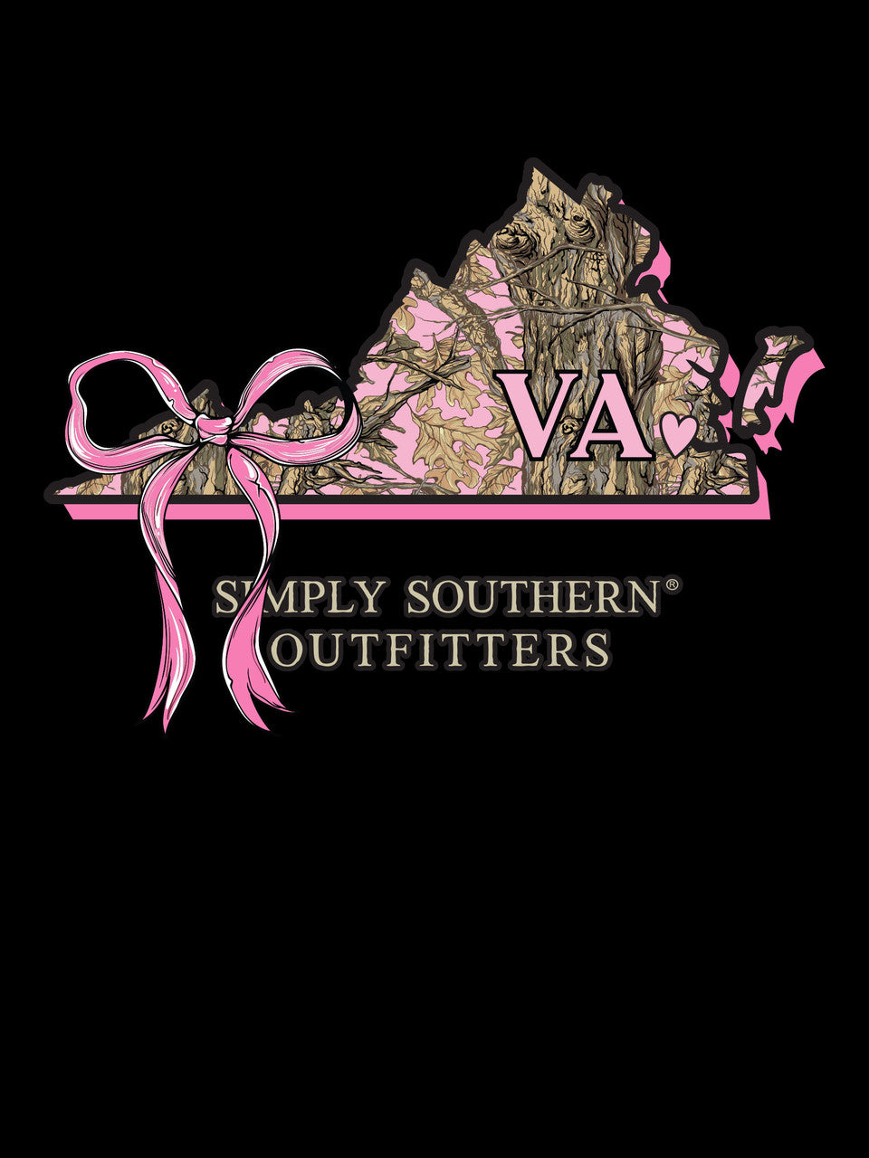 Simply Southern Camo VA State Long Sleeve Tee