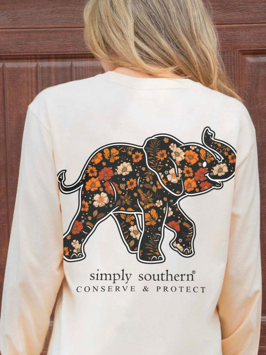 Simply Southern Elephant Conserve Long Sleeve Tee