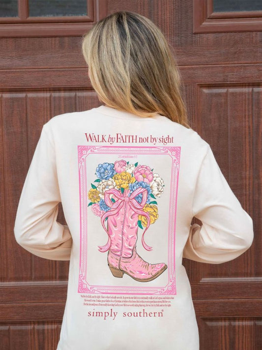 Simply Southern Walk by Faith Long Sleeve Tee