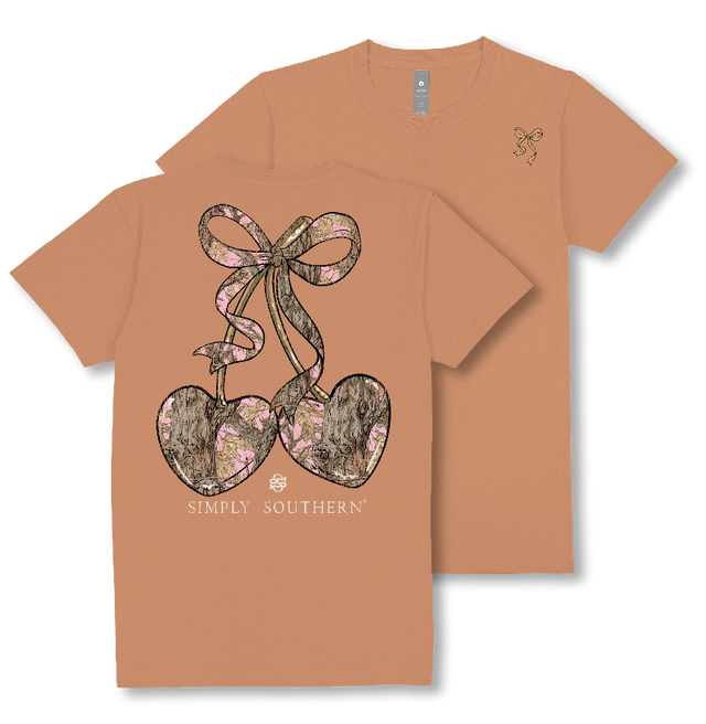 Simply Southern Camo Bow Cherries Tee