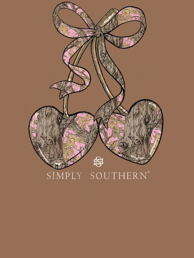 Simply Southern Camo Bow Cherries Tee