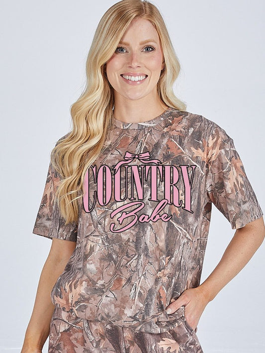 Simply Southern Country Babe Camo Tee