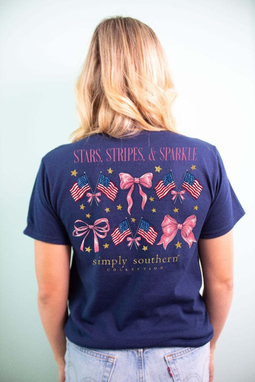 Simply Southern Stars Stripes Sparkle Tee