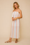 Strappy Striped Maxi Dress