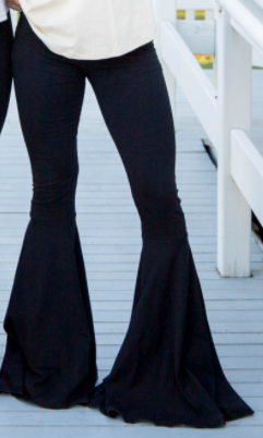 Ladies Black Flare Pants