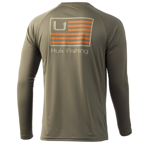 Huk and Bars Pursuit Long Sleeve Moss