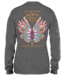 Simply Southern Feathers Long Sleeve Tee