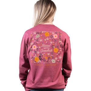 Simply Southern Blessed with Grandkids Long Sleeve T-Shirt SALE