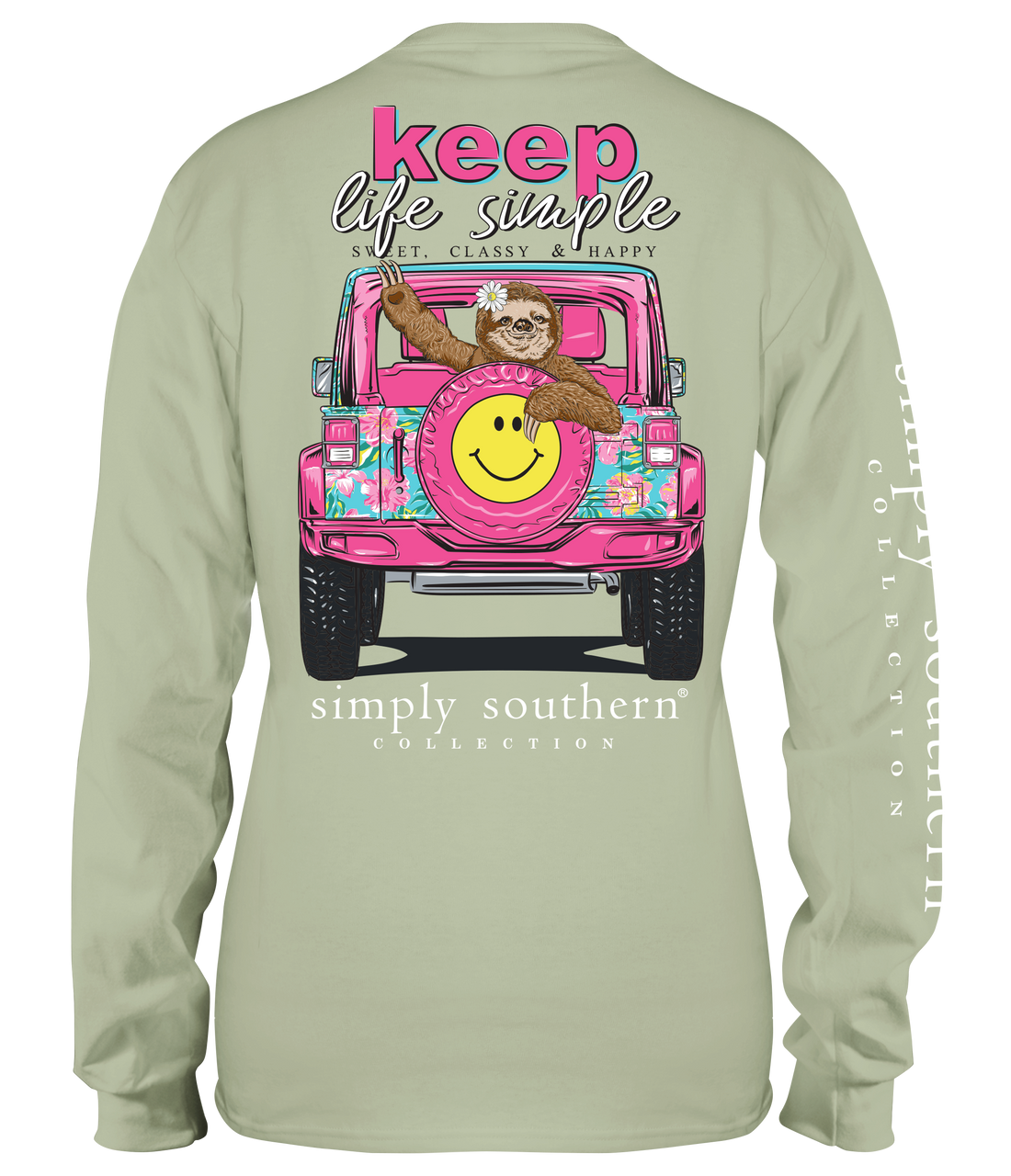 Simply Southern Keep Life Simple Jeep Long Sleeve Tee