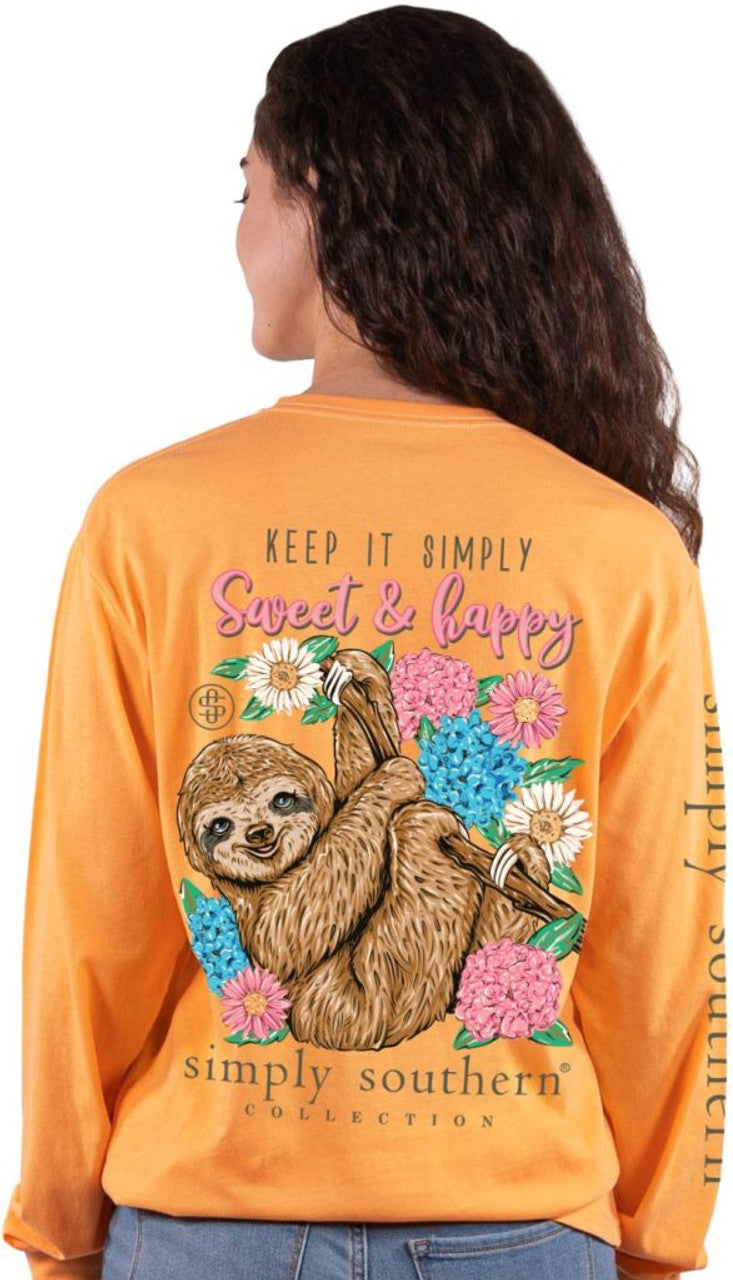 Simply Southern Keep It Simply Sloth Long Sleeve Tee