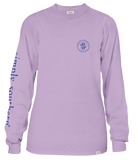 Simply Southern Be Still and Know Lilac Long Sleeve Tee