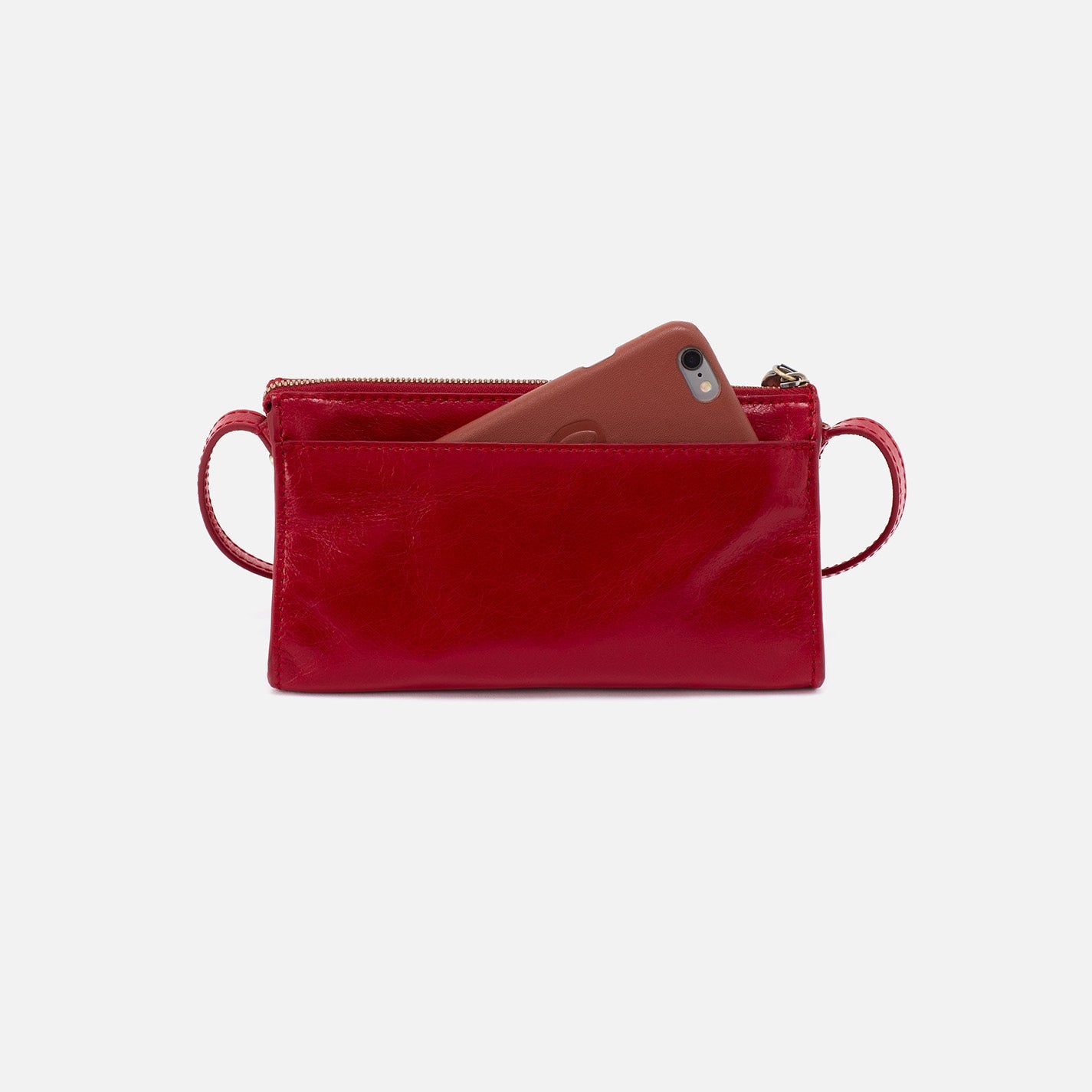 Hobo Jewel Crossbody Crimson Leather