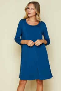 Solid Mid Swing Dress