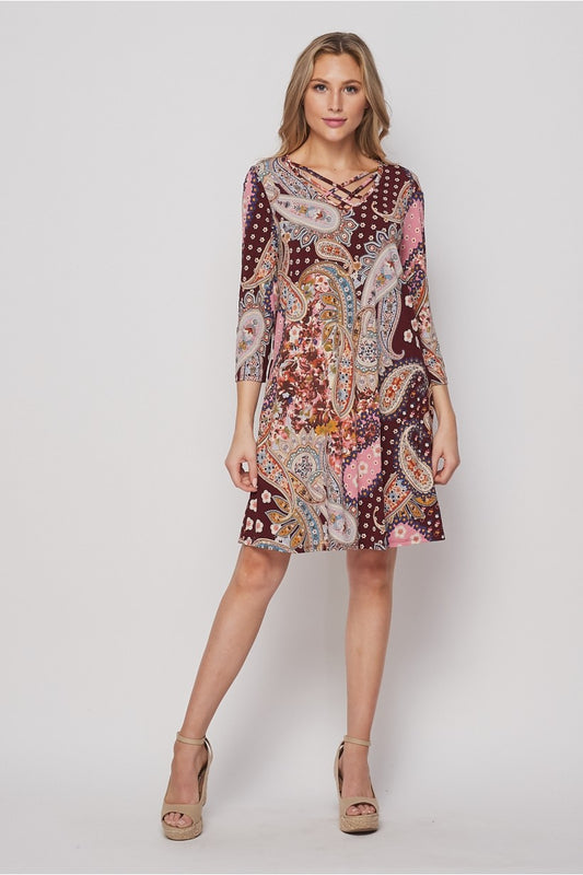 BURGUNDY MAUVE DRESS SALE