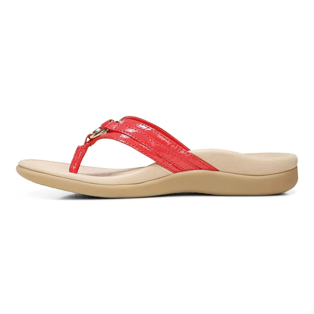 Vionic Tide Aloe Post Sandal Poppy Leather