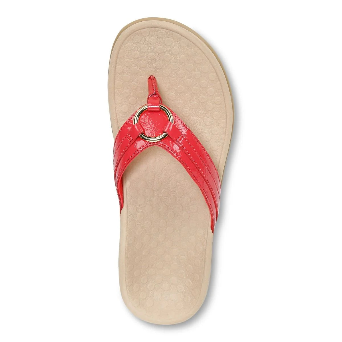 Vionic Tide Aloe Post Sandal Poppy Leather