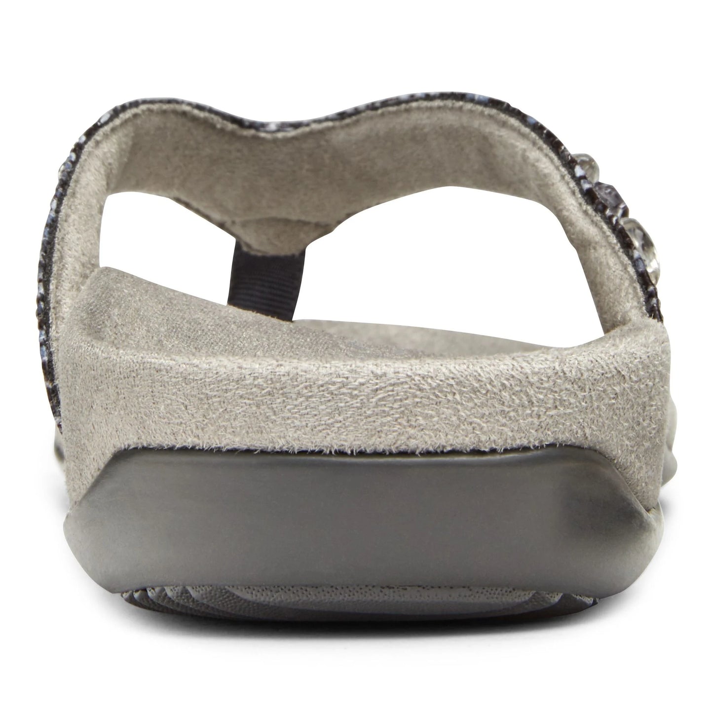 Vionic Lucia Toe Post Sandal Slate Grey Snake