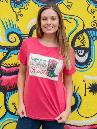 Ladies Down Home Country Roots Tee